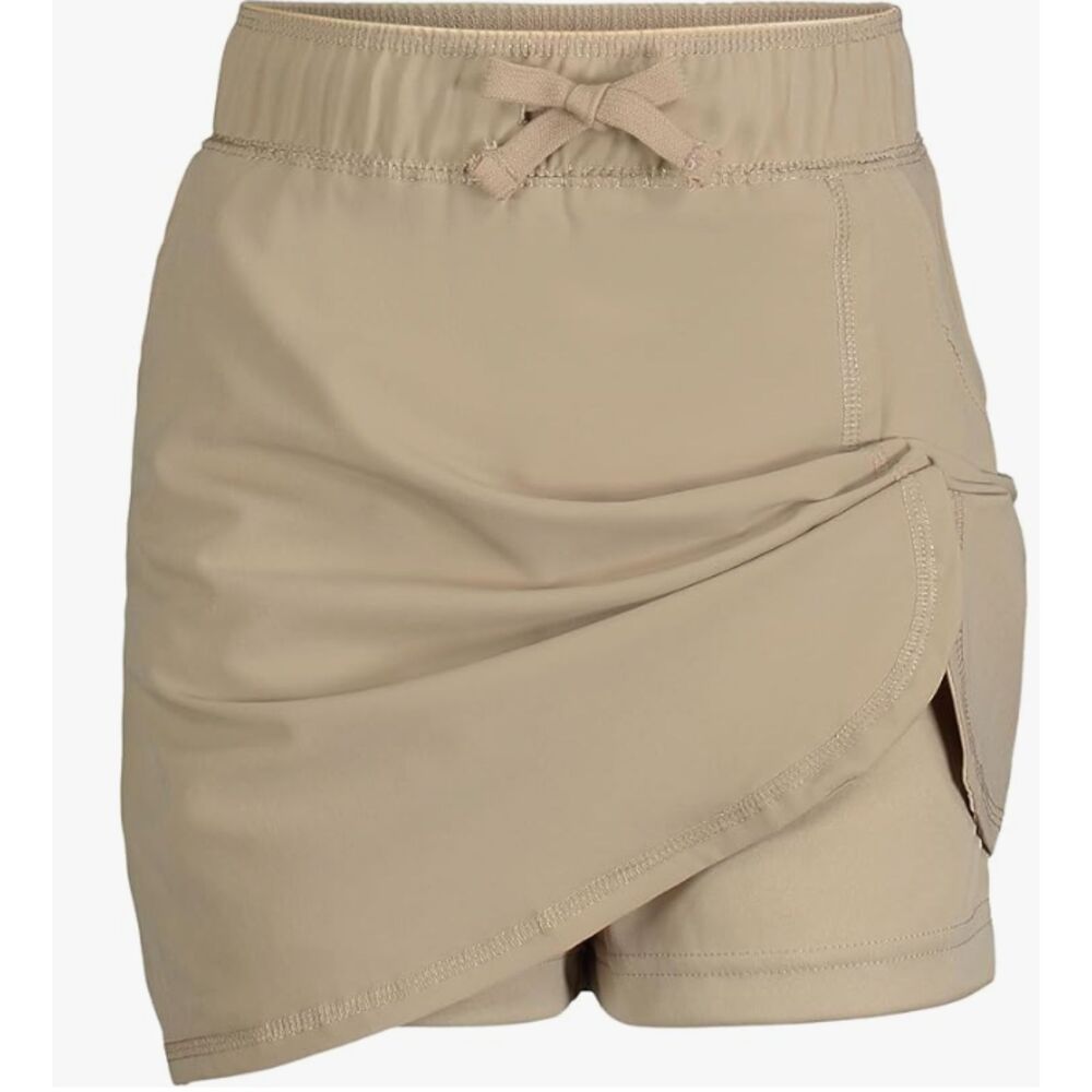 NEW Nautica Girls 12.5 Plus Beige School Uniform Skort NWT Stretch Scooter